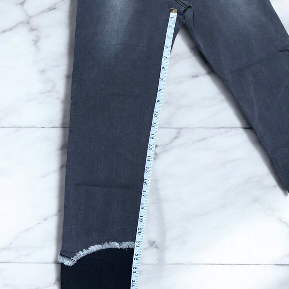 Versace 19V69 Italia Grey Jeans Stretch Skinny Cuffed Crop For Woman Size 29 - Picture 8 of 8